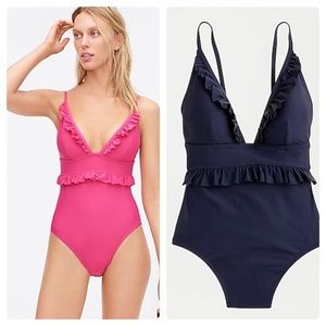 j crew deep v swimsuit